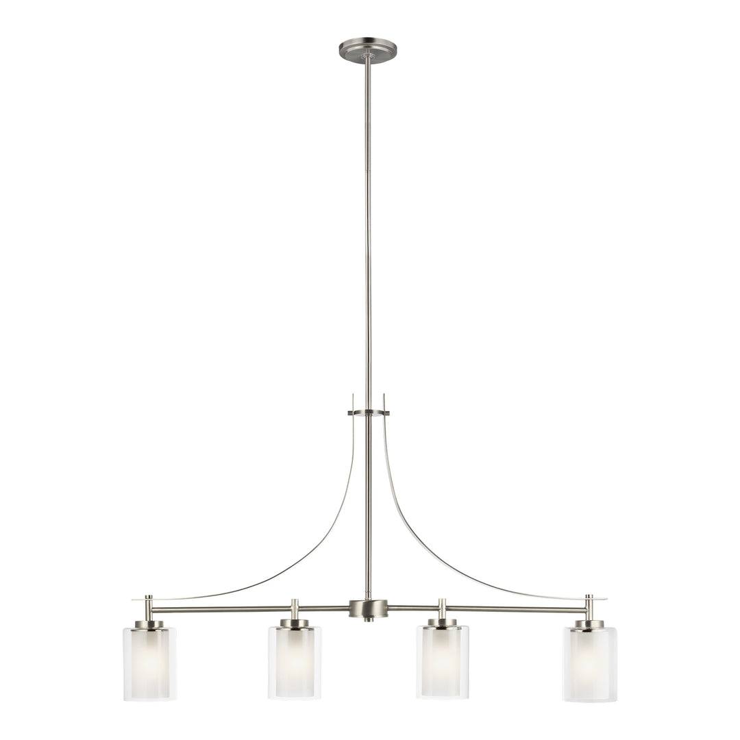 Generation Lighting Canada - 6637304-962 - Four Light Island Pendant - Elmwood Park - Brushed Nickel