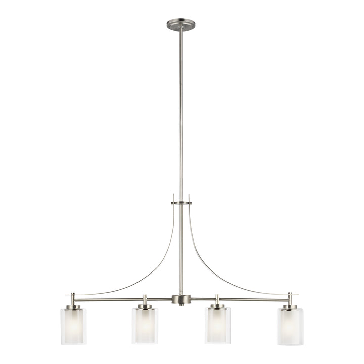 Generation Lighting Canada - 6637304-962 - Four Light Island Pendant - Elmwood Park - Brushed Nickel