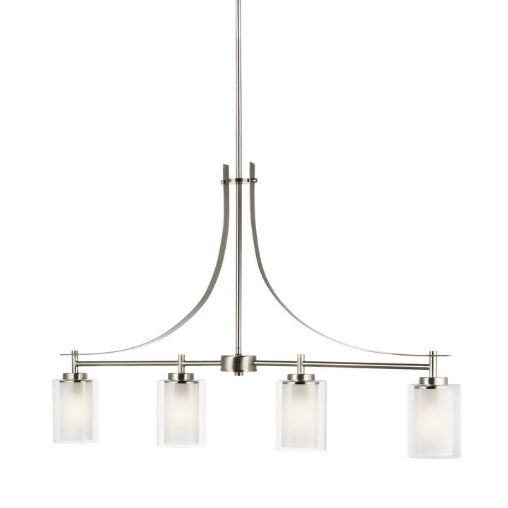 Generation Lighting Canada - 6637304-962 - Four Light Island Pendant - Elmwood Park - Brushed Nickel
