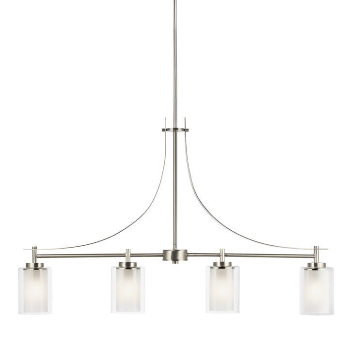 Generation Lighting Canada - 6637304-962 - Four Light Island Pendant - Elmwood Park - Brushed Nickel