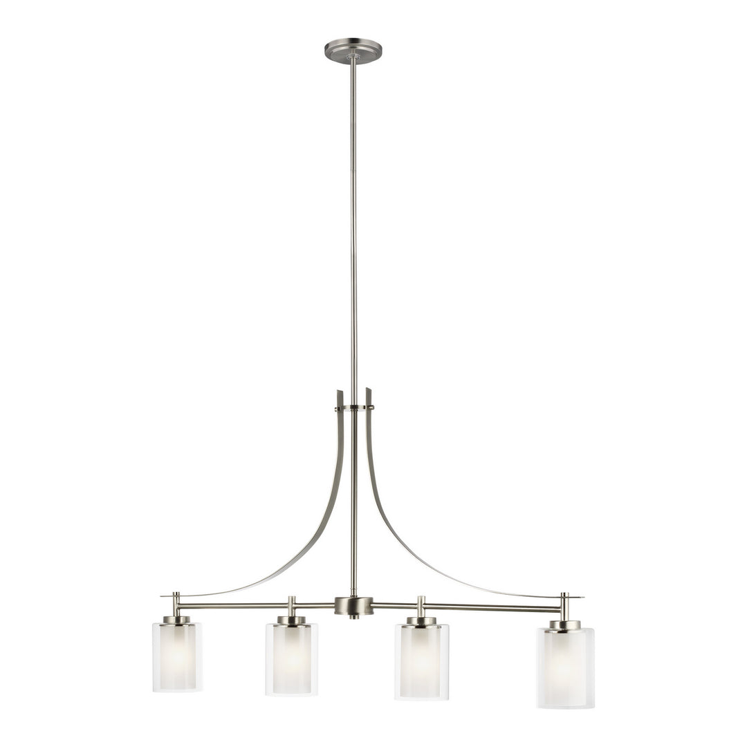 Generation Lighting Canada - 6637304-962 - Four Light Island Pendant - Elmwood Park - Brushed Nickel