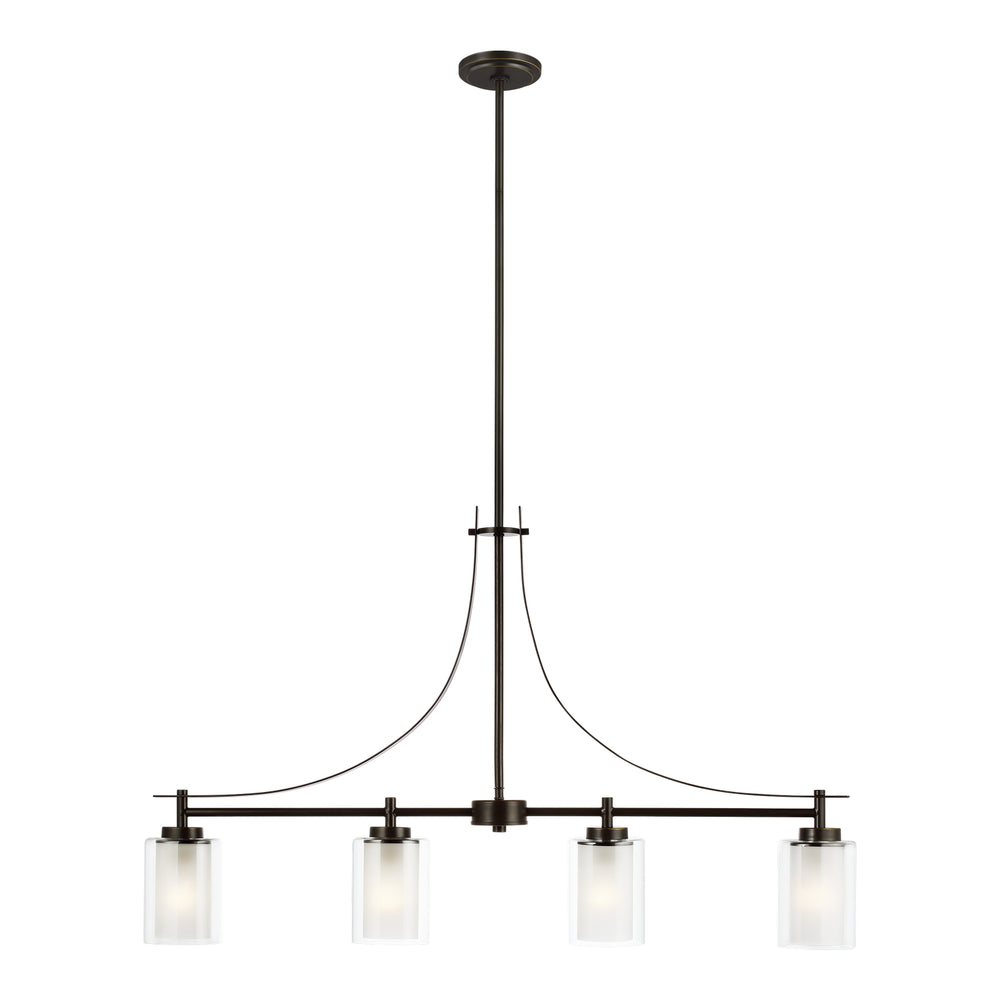 Generation Lighting Canada - 6637304EN3-710 - Four Light Island Pendant - Elmwood Park - Bronze