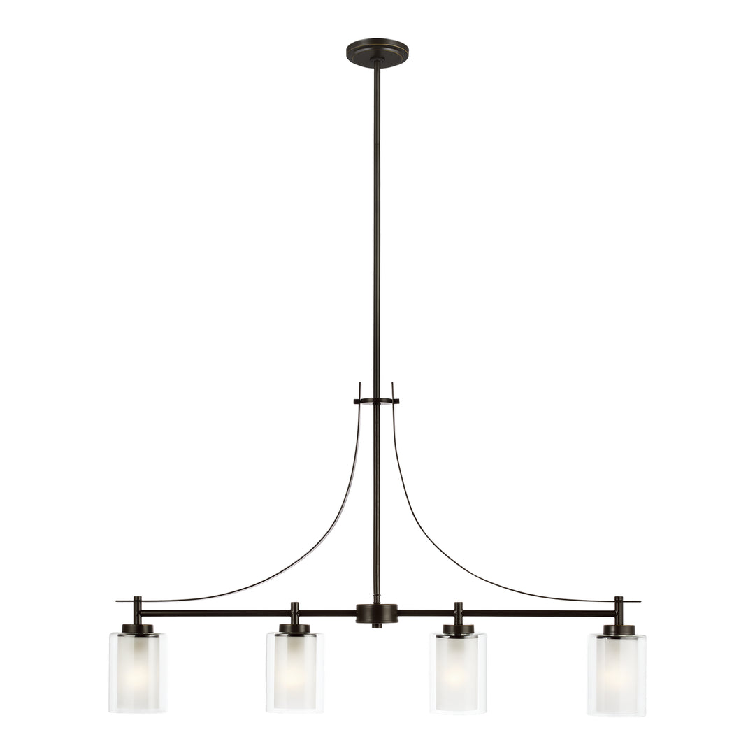 Generation Lighting Canada - 6637304EN3-710 - Four Light Island Pendant - Elmwood Park - Bronze