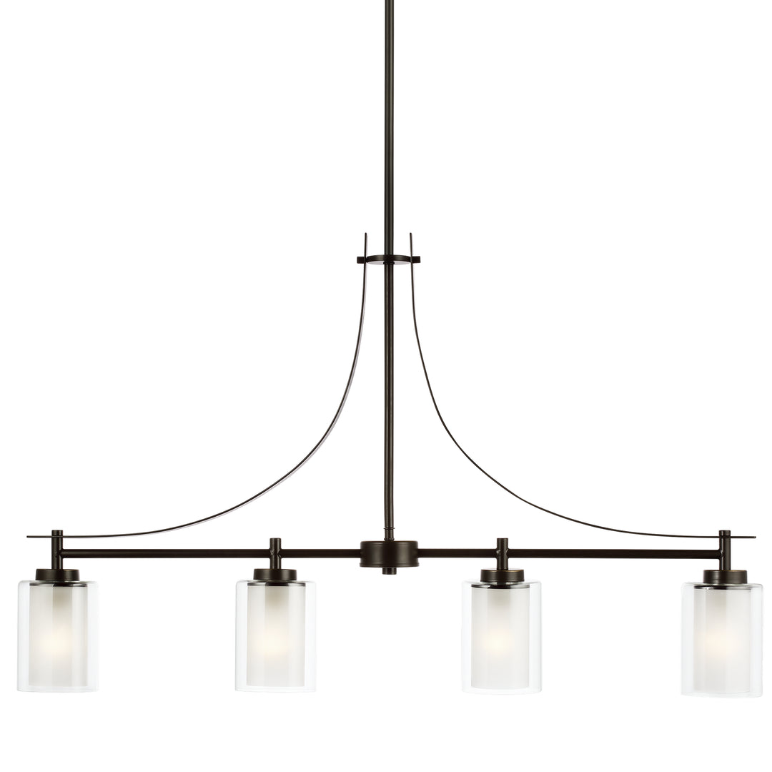 Generation Lighting Canada - 6637304EN3-710 - Four Light Island Pendant - Elmwood Park - Bronze