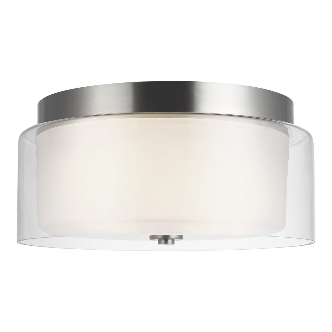 Generation Lighting Canada - 7537302-962 - Two Light Flush Mount - Elmwood Park - Brushed Nickel