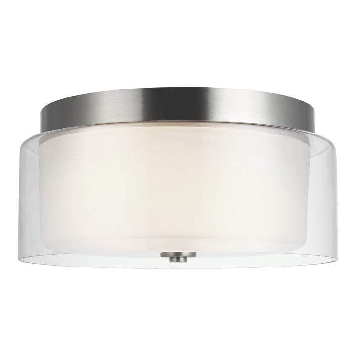 Generation Lighting Canada - 7537302-962 - Two Light Flush Mount - Elmwood Park - Brushed Nickel