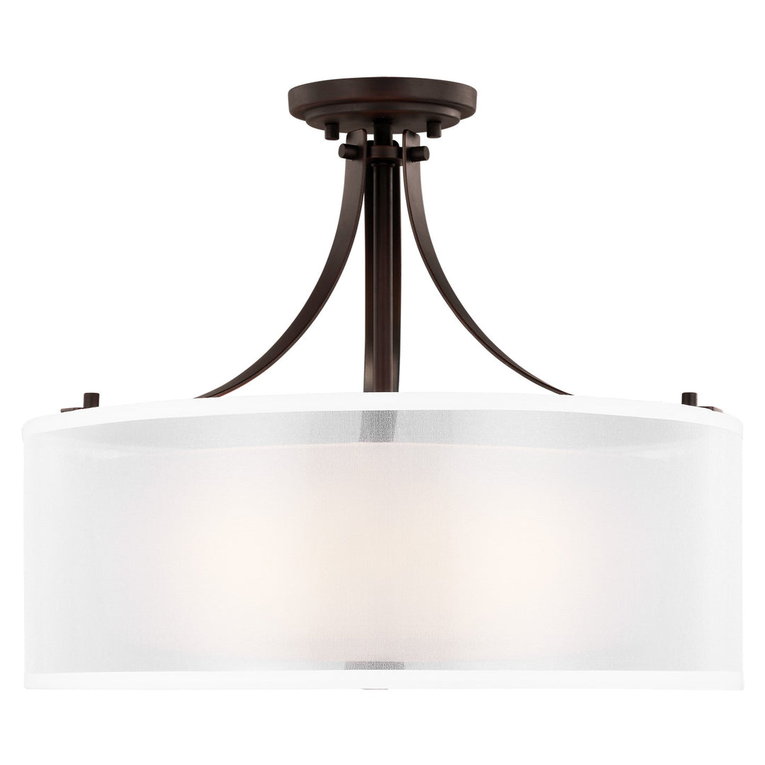 Generation Lighting Canada - 7737303EN3-710 - Three Light Semi-Flush Mount - Elmwood Park - Bronze