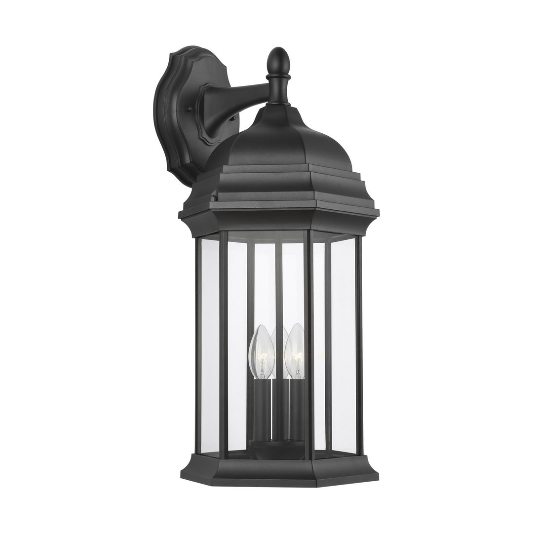 Sevier Three Light Outdoor Wall Lantern in Black - available from The Lighting Shoppe, trusted by Canadian homeowners