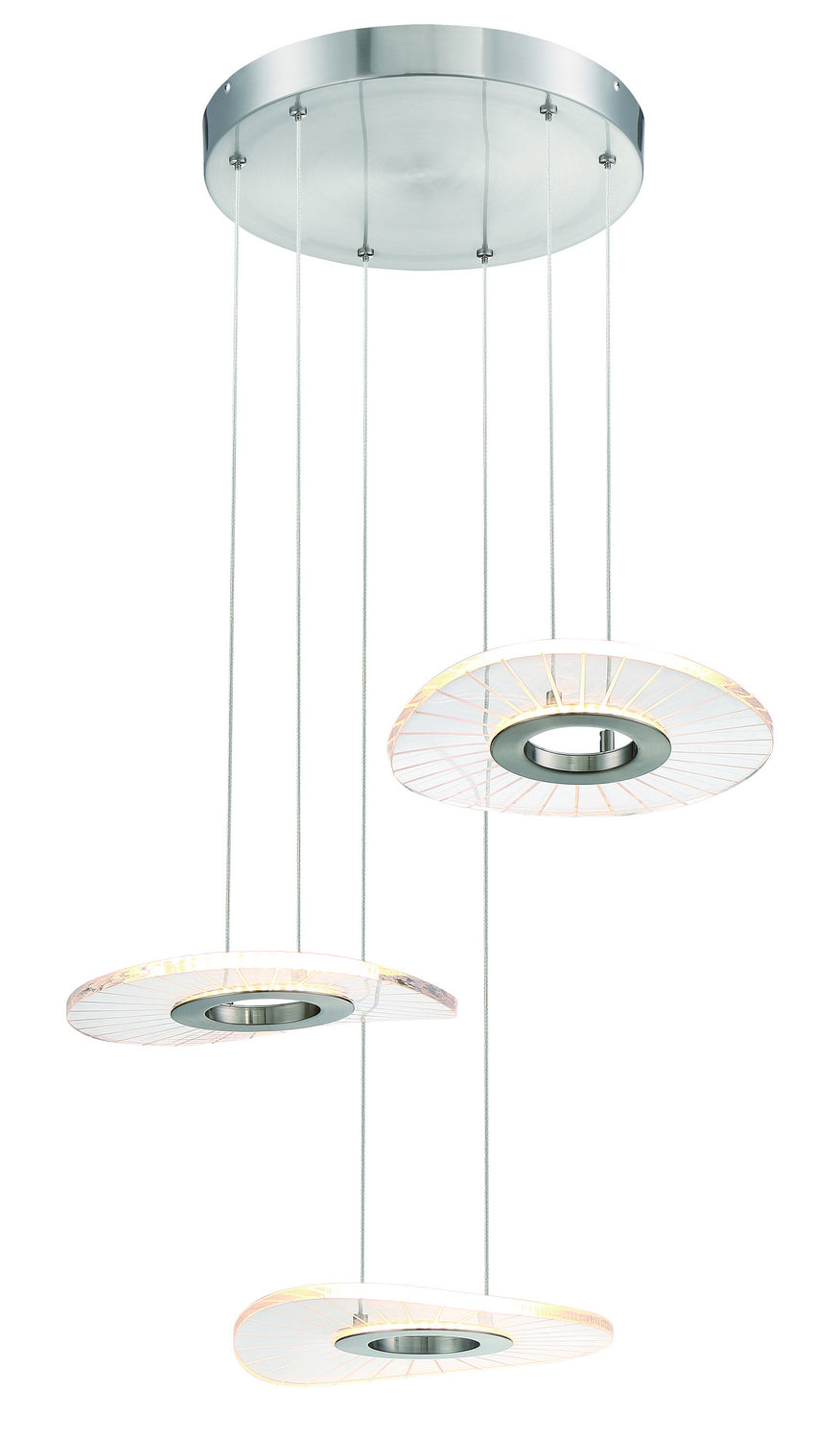 Light Ray LED Pendant in Brushed Nickel - available from The Lighting Shoppe, trusted by Canadian homeowners