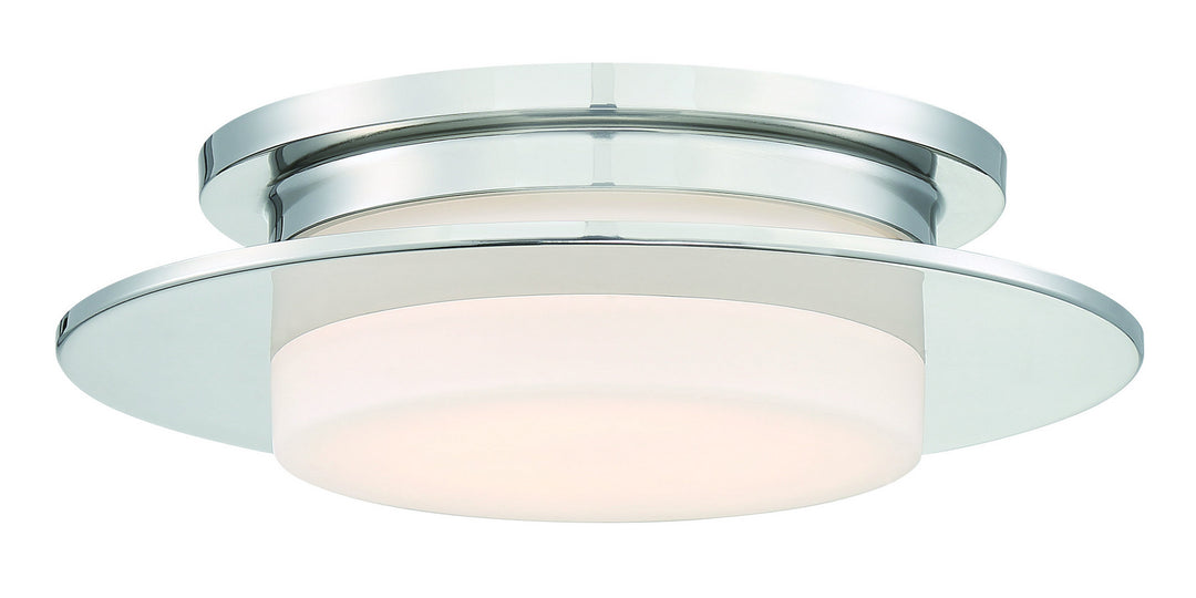 Press LED Flush Mount in Polished Nickel - available from The Lighting Shoppe, trusted by Canadian homeowners