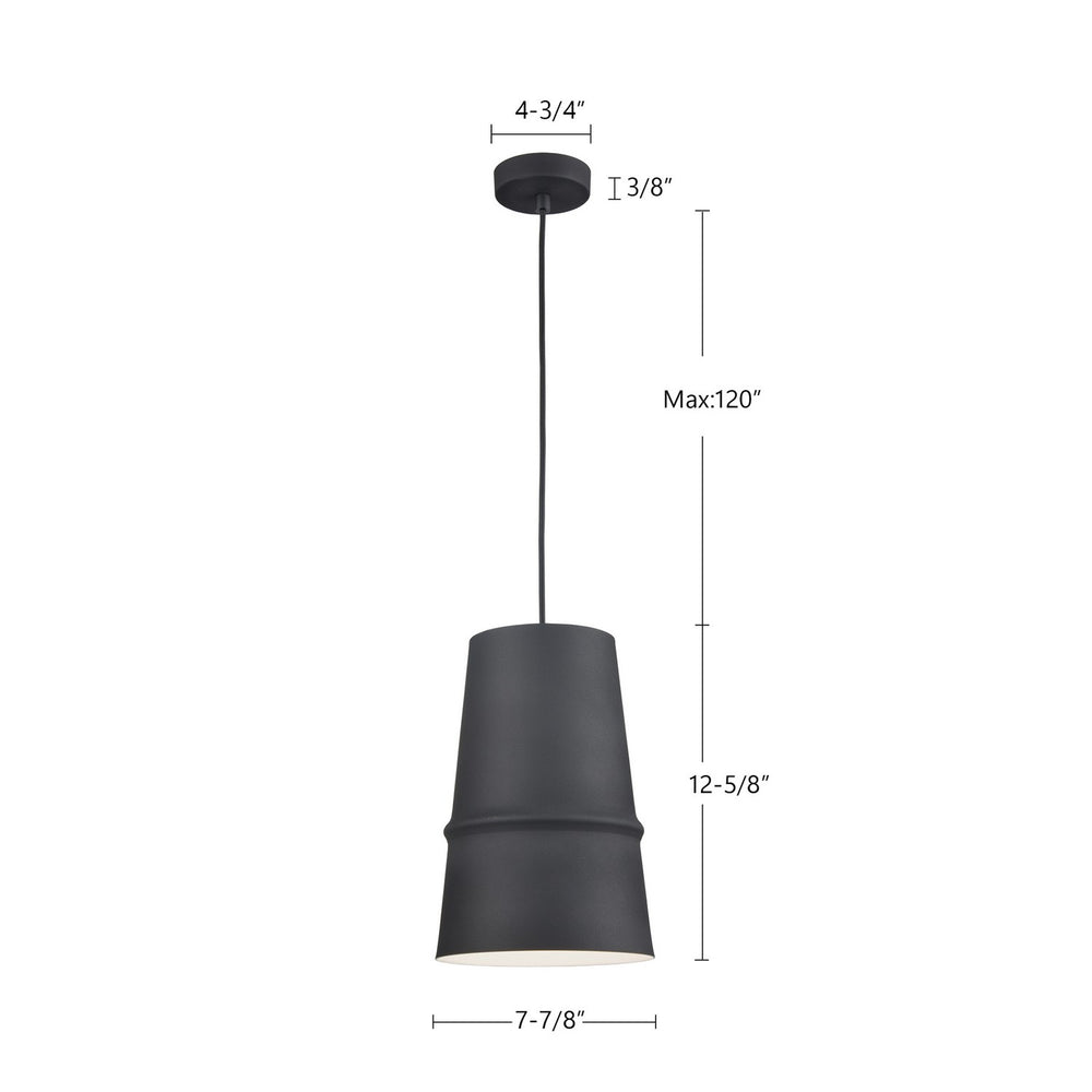 Kuzco Canada - 492208-BK - One Light Pendant - Castor - Black