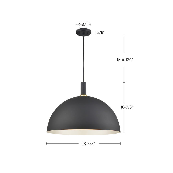 Kuzco Canada - 492324-BK/GD - One Light Pendant - Archibald - Black With Gold Detail