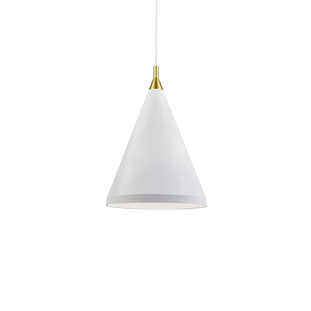 Kuzco Canada - 492716-WH/GD - One Light Pendant - Dorothy - White With Gold Detail