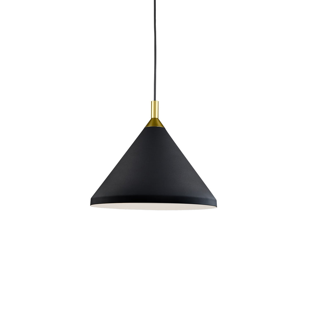 Kuzco Canada - 492814-BK/GD - One Light Pendant - Dorothy - Black With Gold Detail