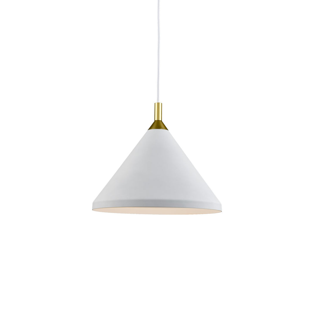 Kuzco Canada - 492814-WH/GD - One Light Pendant - Dorothy - White With Gold Detail