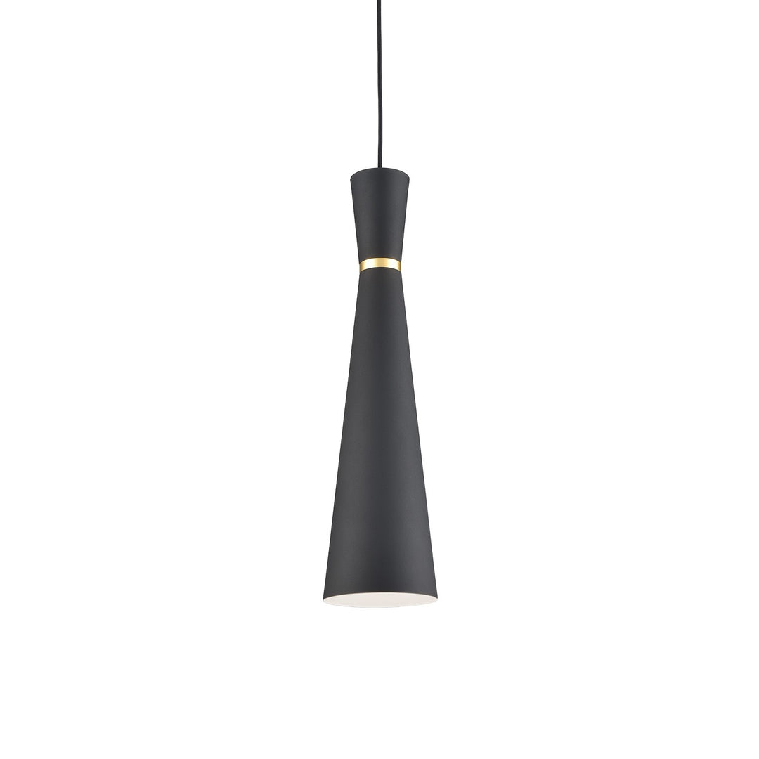 Vanderbilt One Light Pendant in Black With Gold Detail - available from The Lighting Shoppe, trusted by Canadian homeowners