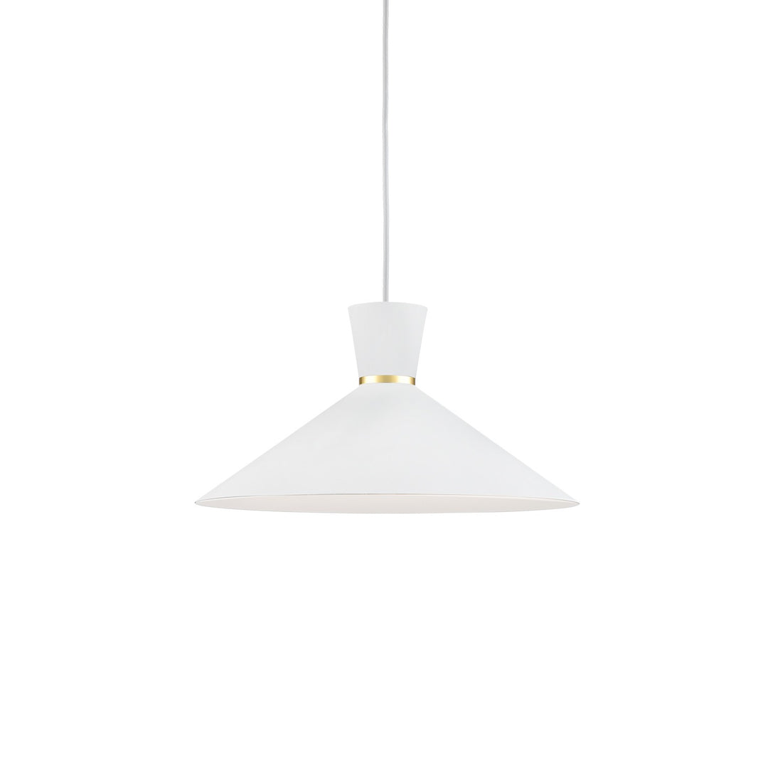 Kuzco Canada - 493216-WH/GD - One Light Pendant - Vanderbilt - White With Gold Detail