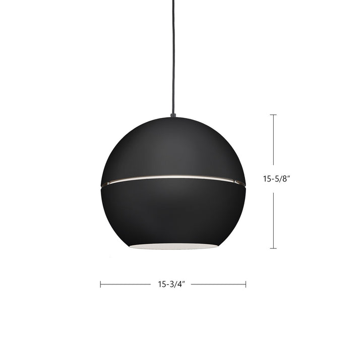 Kuzco Canada - 494016-BK - One Light Pendant - Lucas - Black