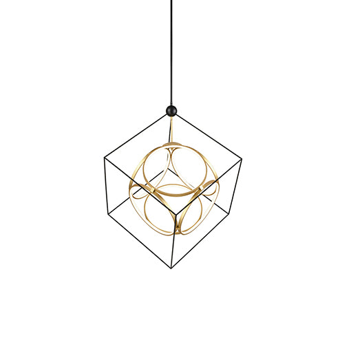 Kuzco Canada - CH19234-BK/AN - LED Chandelier - Monza - Black/Antique Brass
