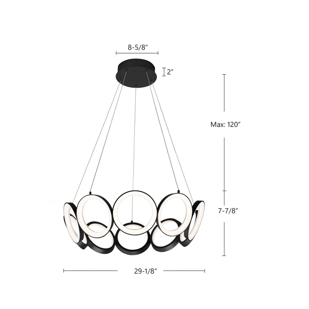 Kuzco Canada - CH94829-BK - LED Chandelier - Oros - Black