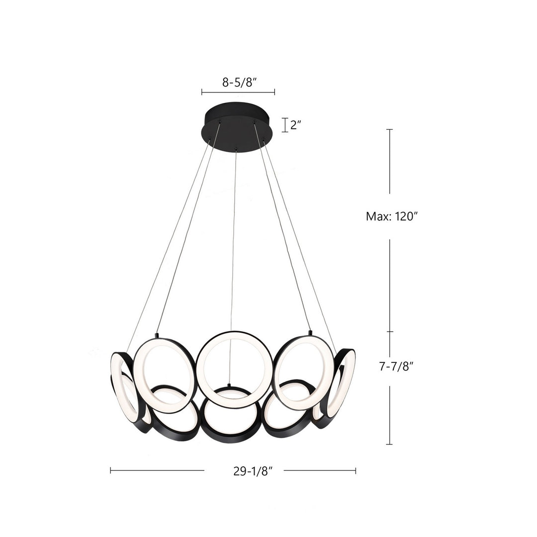 Kuzco Canada - CH94829-BK - LED Chandelier - Oros - Black