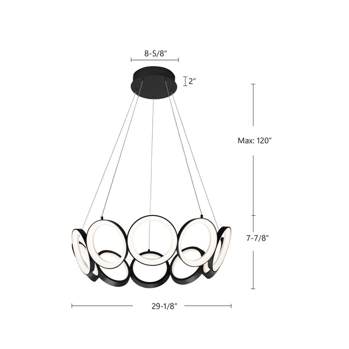 Kuzco Canada - CH94829-BK - LED Chandelier - Oros - Black