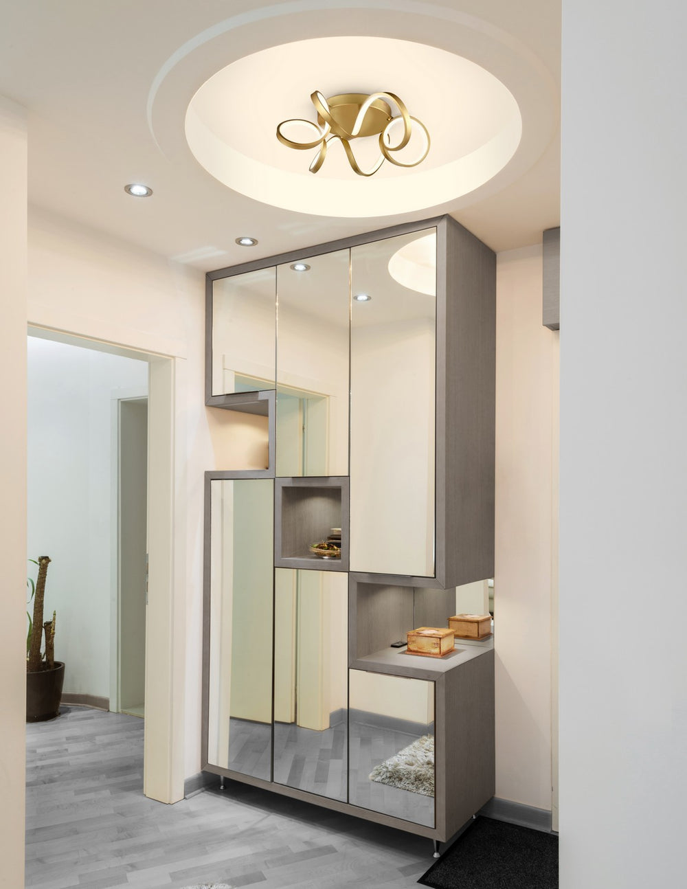 Kuzco Canada - FM93820-AN - LED Flush Mount - Synergy - Antique Brass