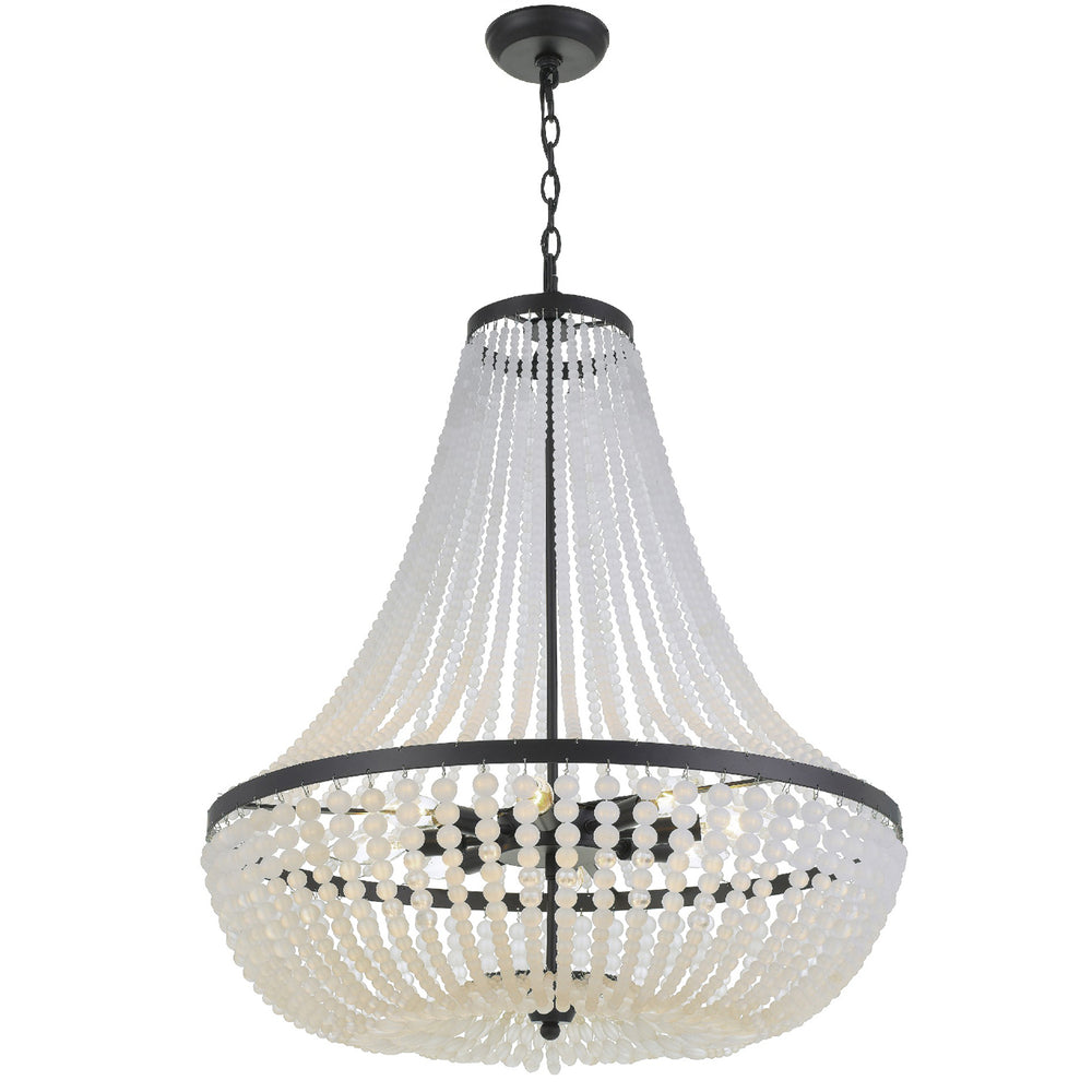 Crystorama - 609-MK - Eight Light Chandelier - Rylee - Matte Black