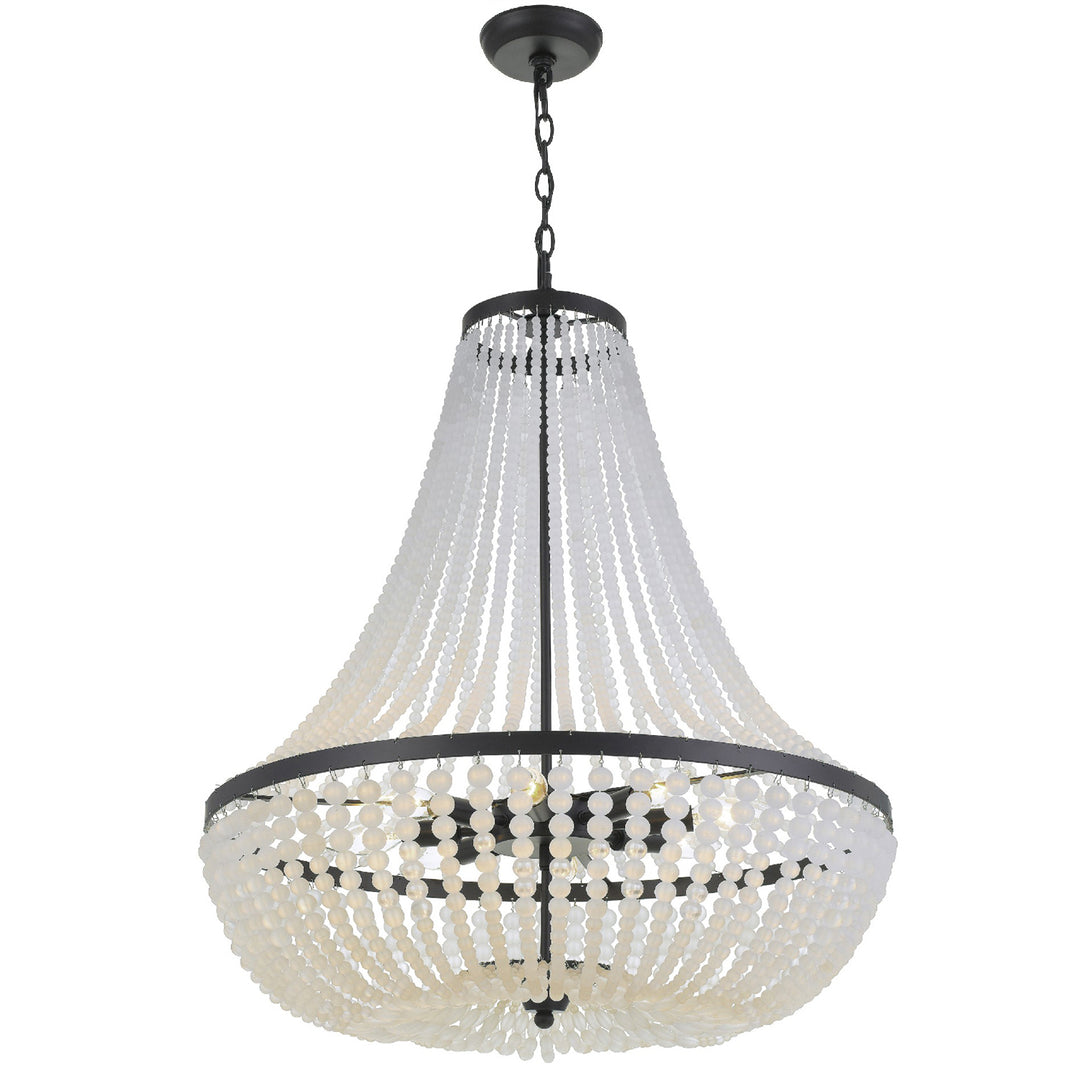 Crystorama - 609-MK - Eight Light Chandelier - Rylee - Matte Black