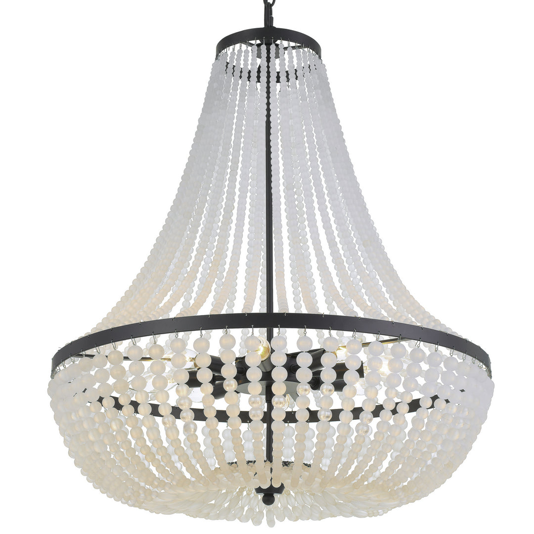 Rylee Eight Light Chandelier in Matte Black - available from The Lighting Shoppe, trusted by Canadian homeowners