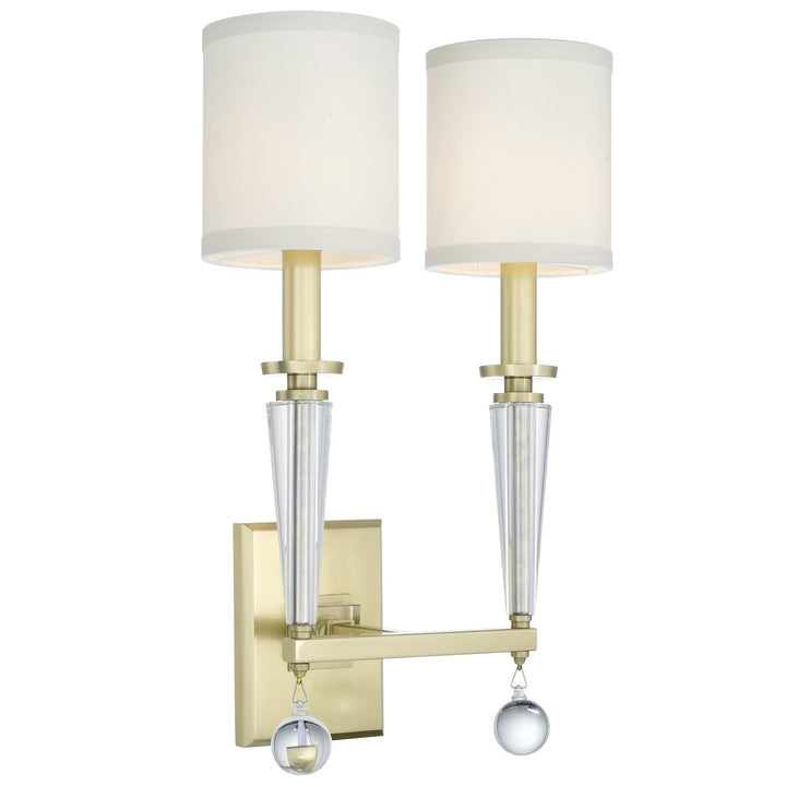 Paxton Two Light Wall Sconce in Aged Brass - available from The Lighting Shoppe, trusted by Canadian homeowners