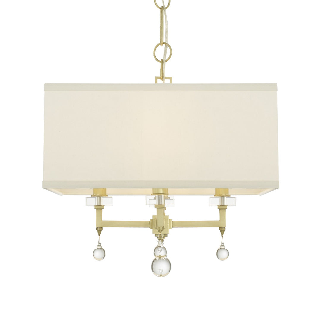 Crystorama - 8105-AG - Four Light Chandelier - Paxton - Aged Brass