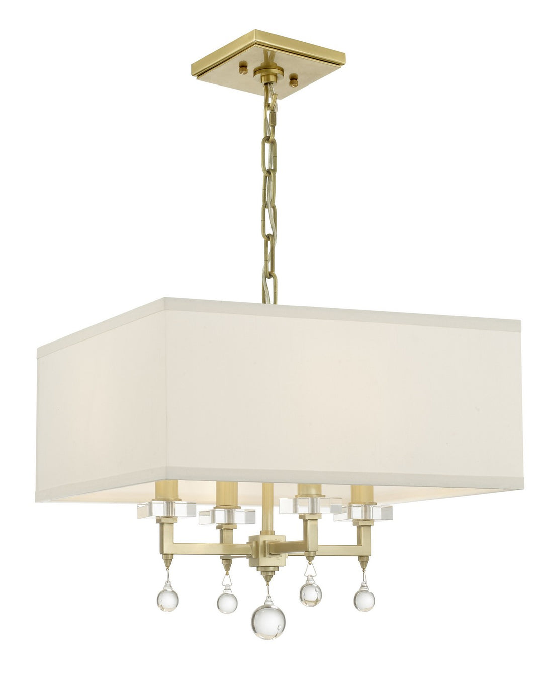 Paxton Four Light Chandelier in Aged Brass - available from The Lighting Shoppe, trusted by Canadian homeowners