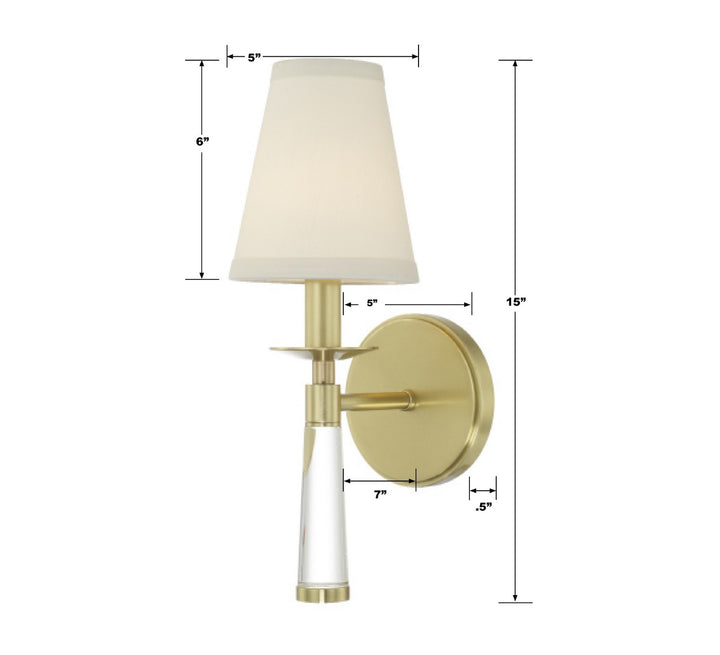 Crystorama - 8861-AG - One Light Wall Sconce - Baxter - Aged Brass
