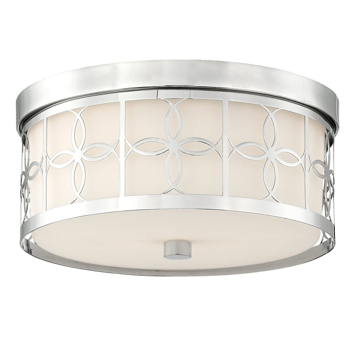 Anniversary Two Light Flush Mount in Polished Nickel - available from The Lighting Shoppe, trusted by Canadian homeowners