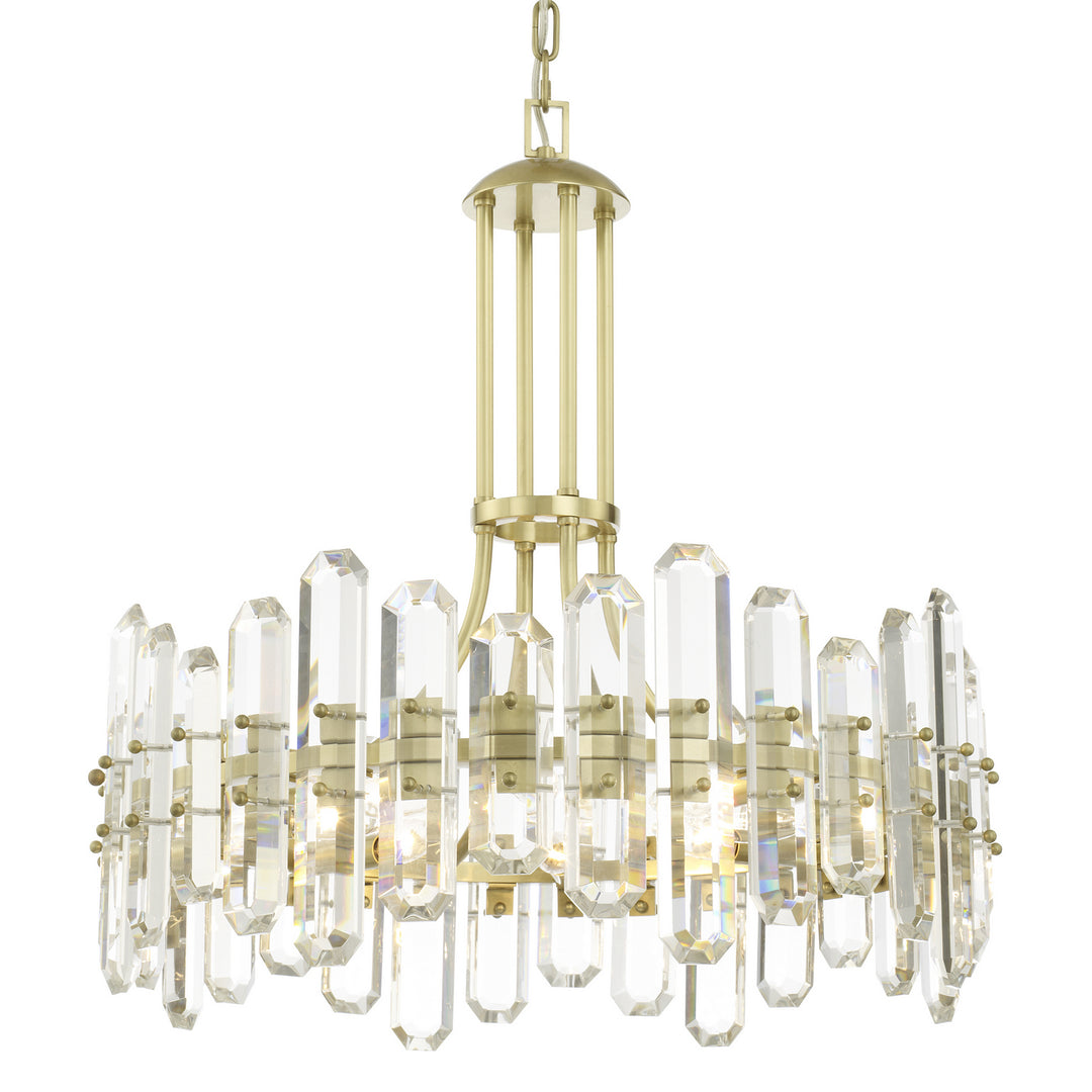 Bolton Eight Light Chandelier in Aged Brass - available from The Lighting Shoppe, trusted by Canadian homeowners