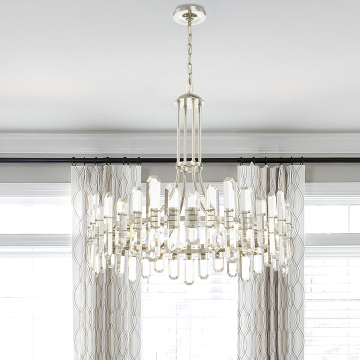 Crystorama - BOL-8889-PN - 12 Light Chandelier - Bolton - Polished Nickel