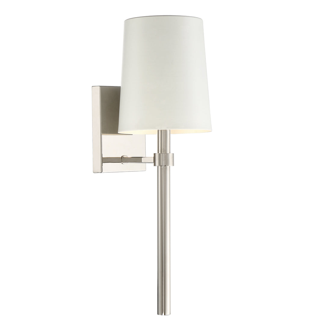 Crystorama - BRO-451-PN - One Light Wall Sconce - Bromley - Polished Nickel