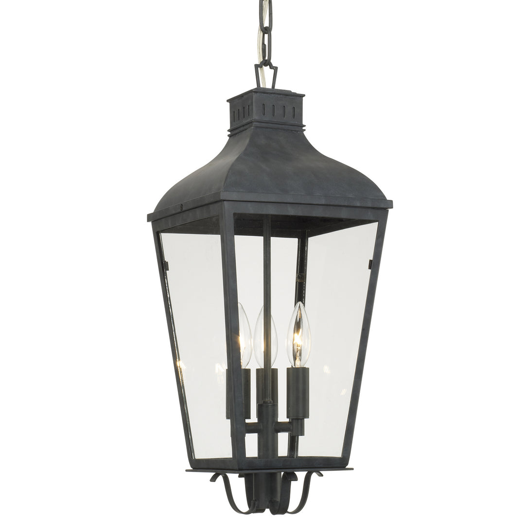 Dumont Three Light Outdoor Chandelier in Graphite - available from The Lighting Shoppe, trusted by Canadian homeowners