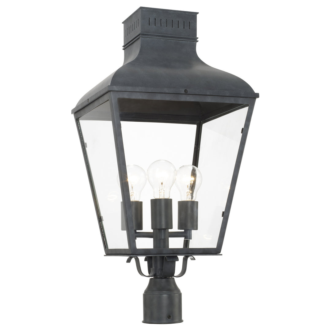 Dumont Three Light Outdoor Post Mount in Graphite - available from The Lighting Shoppe, trusted by Canadian homeowners