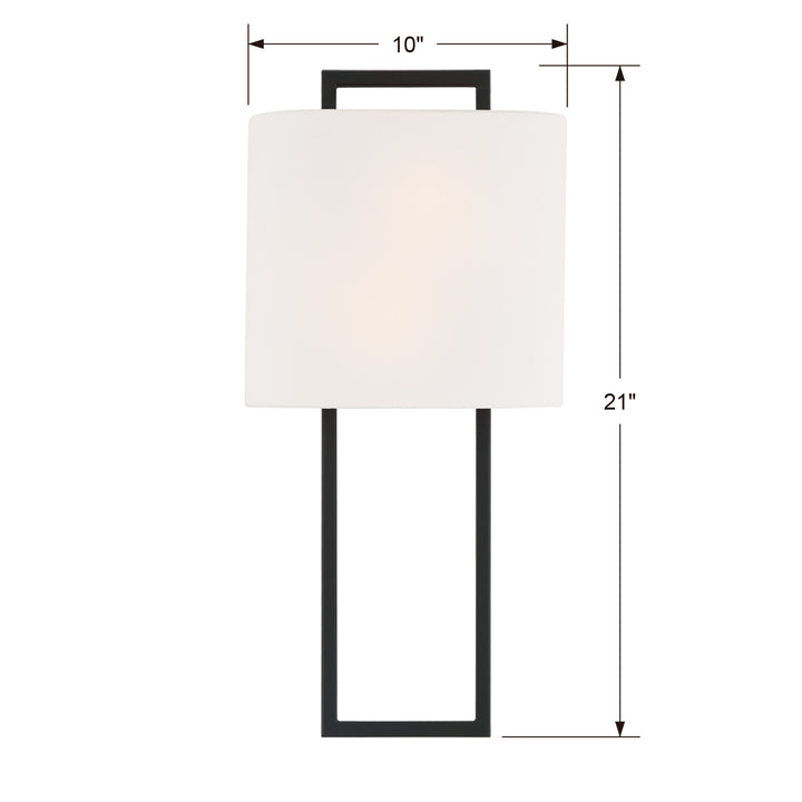 Crystorama - FRE-422-BF - Two Light Wall Sconce - Fremont - Black Forged