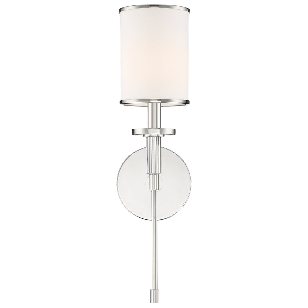 Hatfield One Light Wall Sconce in Polished Nickel - available from The Lighting Shoppe, trusted by Canadian homeowners