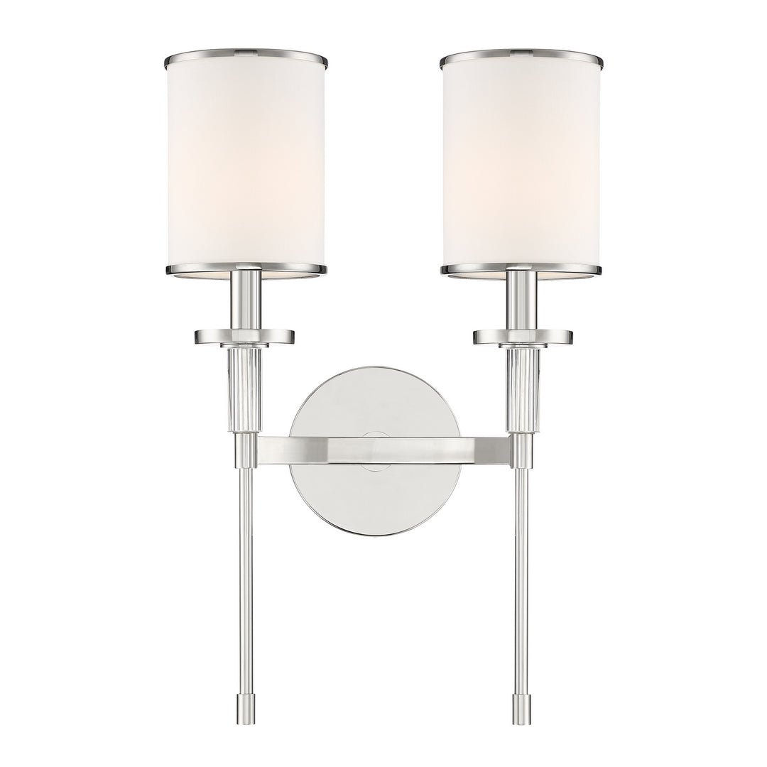 Hatfield Two Light Wall Sconce in Polished Nickel - available from The Lighting Shoppe, trusted by Canadian homeowners