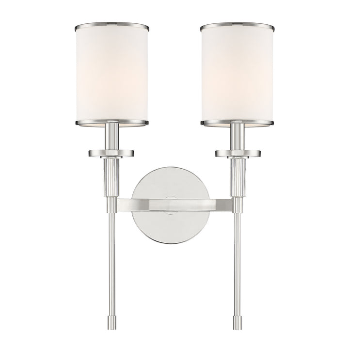 Hatfield Two Light Wall Sconce in Polished Nickel - available from The Lighting Shoppe, trusted by Canadian homeowners