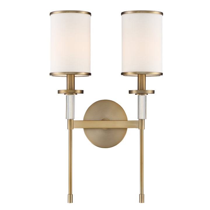 Hatfield Two Light Wall Sconce in Vibrant Gold - available from The Lighting Shoppe, trusted by Canadian homeowners