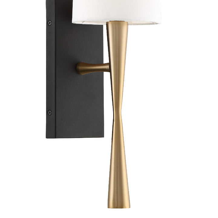 Crystorama - TRE-221-AG-BF - One Light Wall Sconce - Trenton - Aged Brass + Black Forged