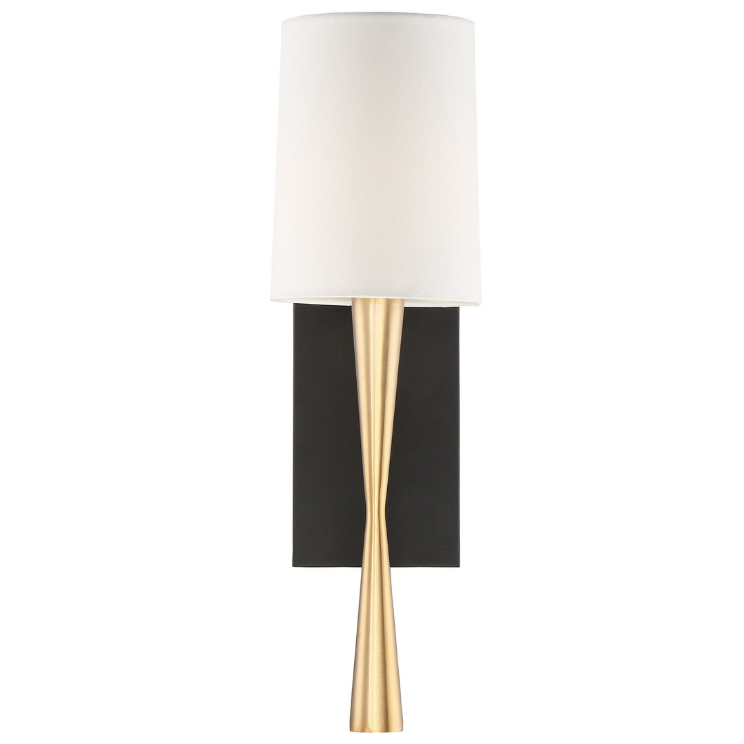 Trenton One Light Wall Sconce in Aged Brass + Black Forged - available from The Lighting Shoppe, trusted by Canadian homeowners