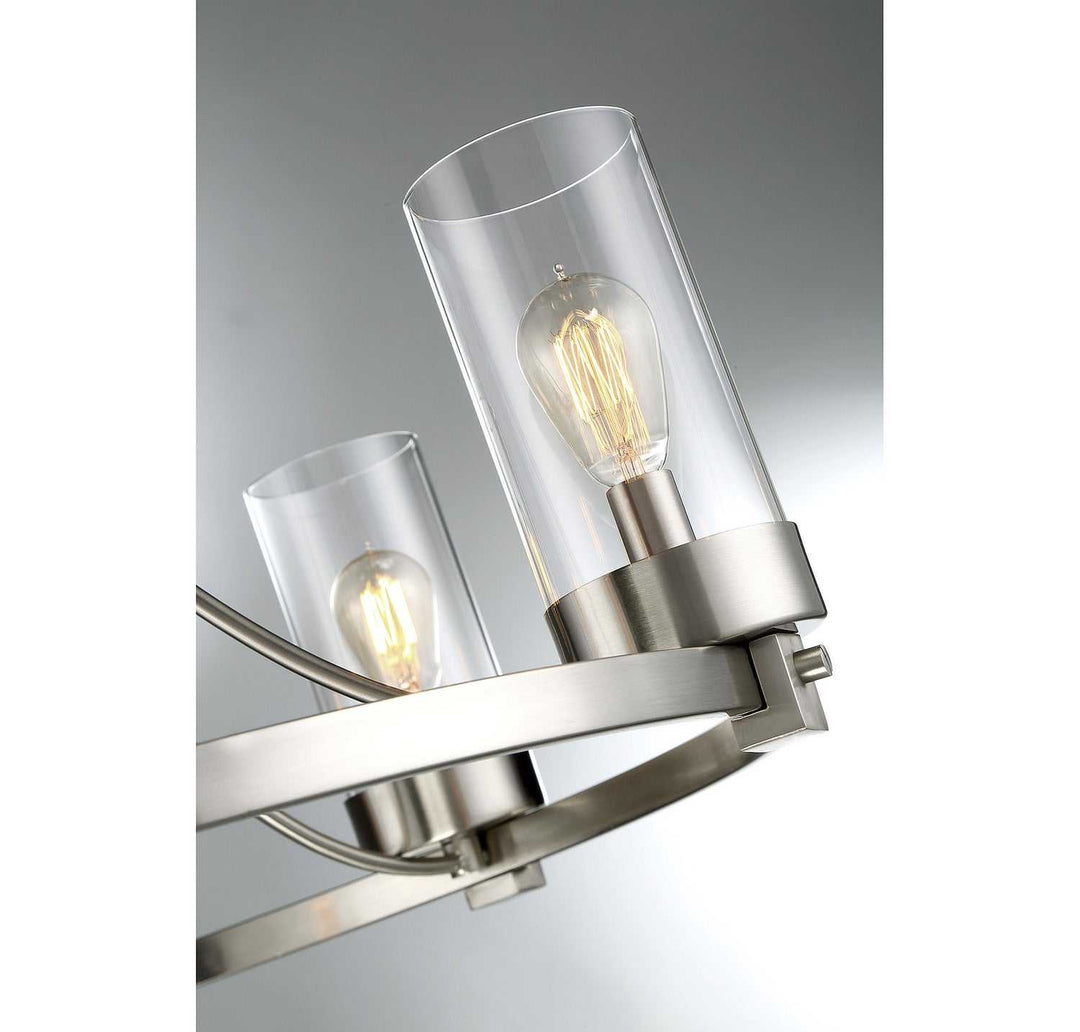 Meridian - M10018BN - Five Light Chandelier - Mchan - Brushed Nickel