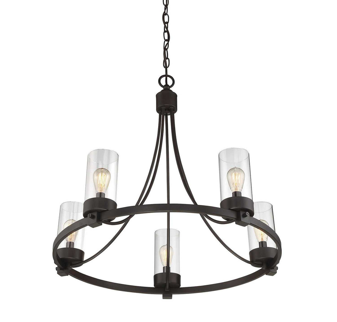 Meridian - M10018ORB - Five Light Chandelier - Mchan - Oil Rubbed Bronze