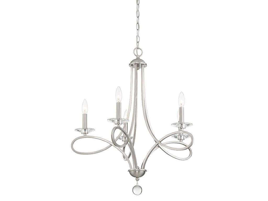 Meridian - M10028BN - Five Light Chandelier - Mchan - Brushed Nickel